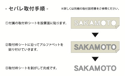 表札 セパレ separe 両面テープ かんたん